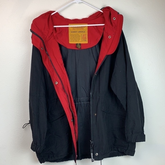 Outdoors Summit Anorak black multi pocket hooded utility weather rain jacket EUC - Picture 9 of 16